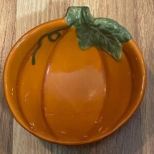Orange Pumpkin Ceramic Bowl